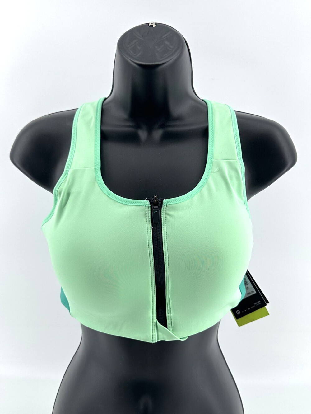 NWT$60 Nike Women's Shape Zip Sports Bra Mint Green CN3718-342 Medium
